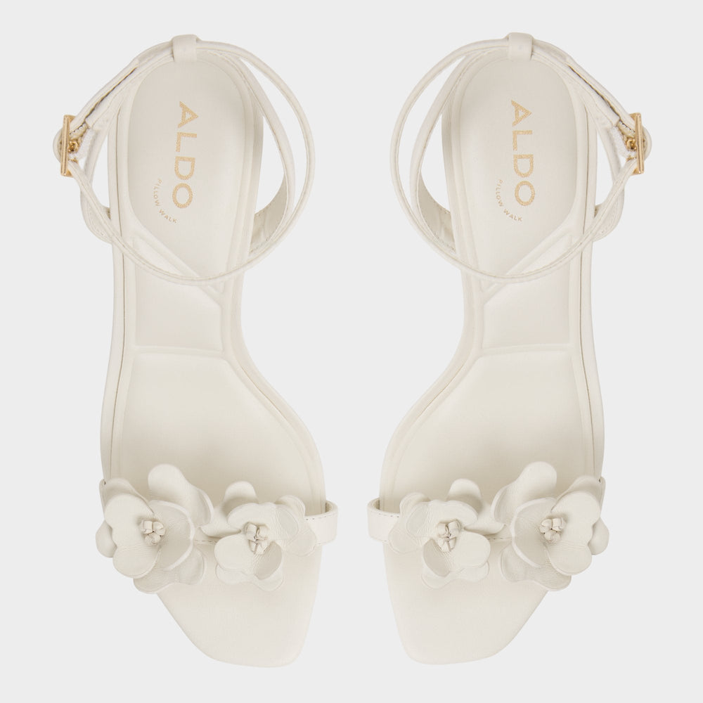 Aldo Daisylily White/Bone Women's Heeled sandals - Strappy heeled sandal, Stiletto heel Women