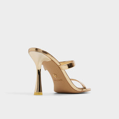 Aldo Evalyn in Gold - Strappy heeled sandal, Stiletto heel Women