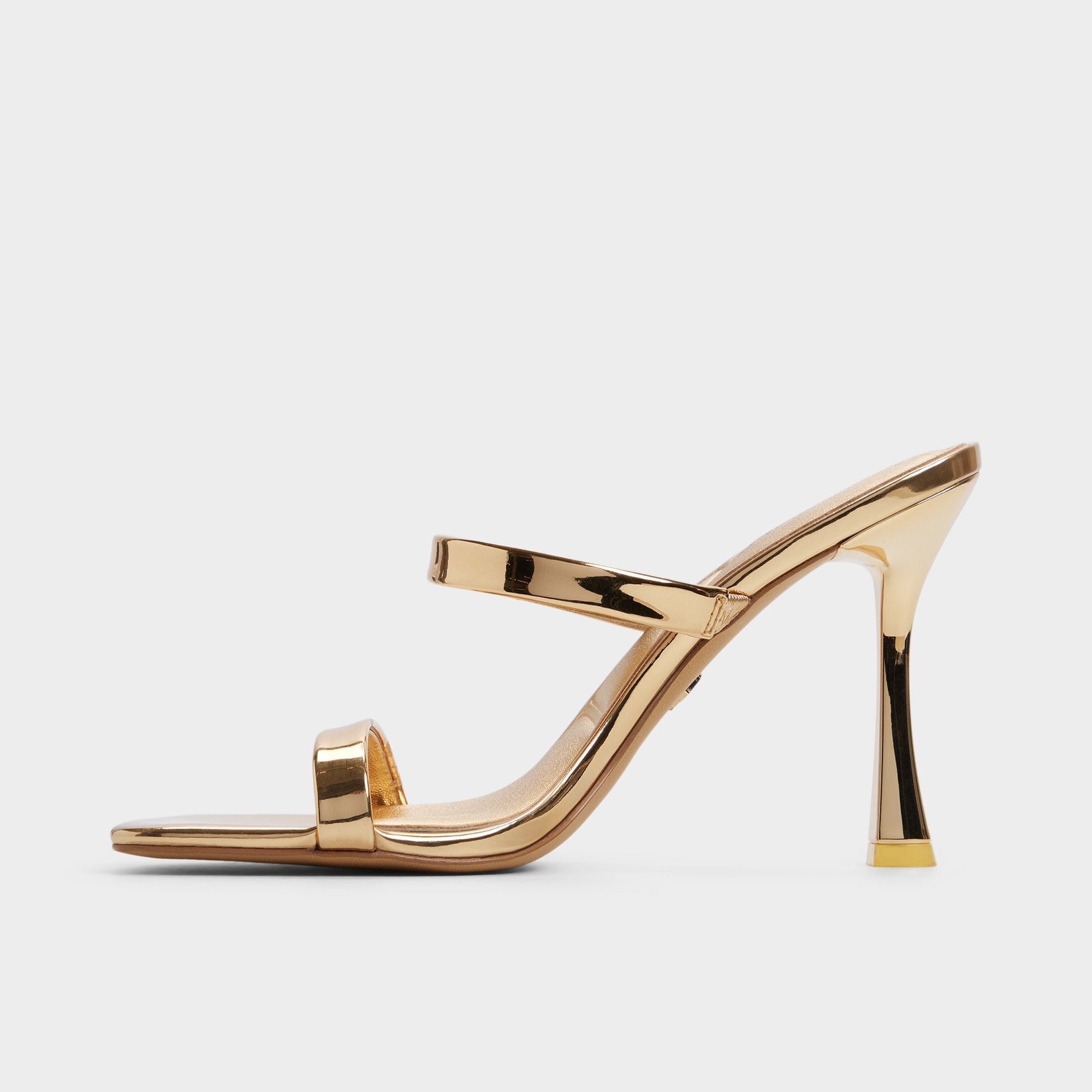 Aldo Evalyn in Gold - Strappy heeled sandal, Stiletto heel Women