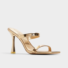 Aldo Evalyn in Gold - Strappy heeled sandal, Stiletto heel Women