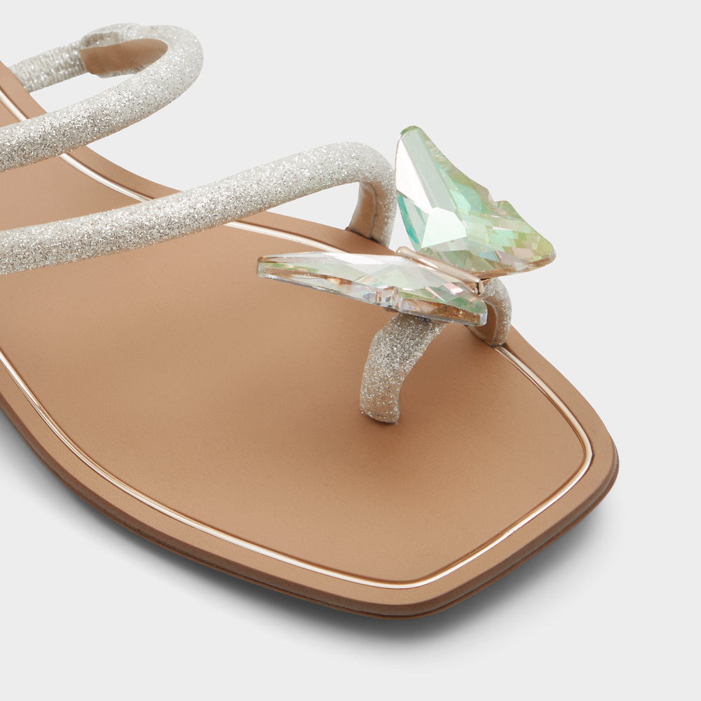 Aldo Garberia Silver Women's Flats - Flip flop Women