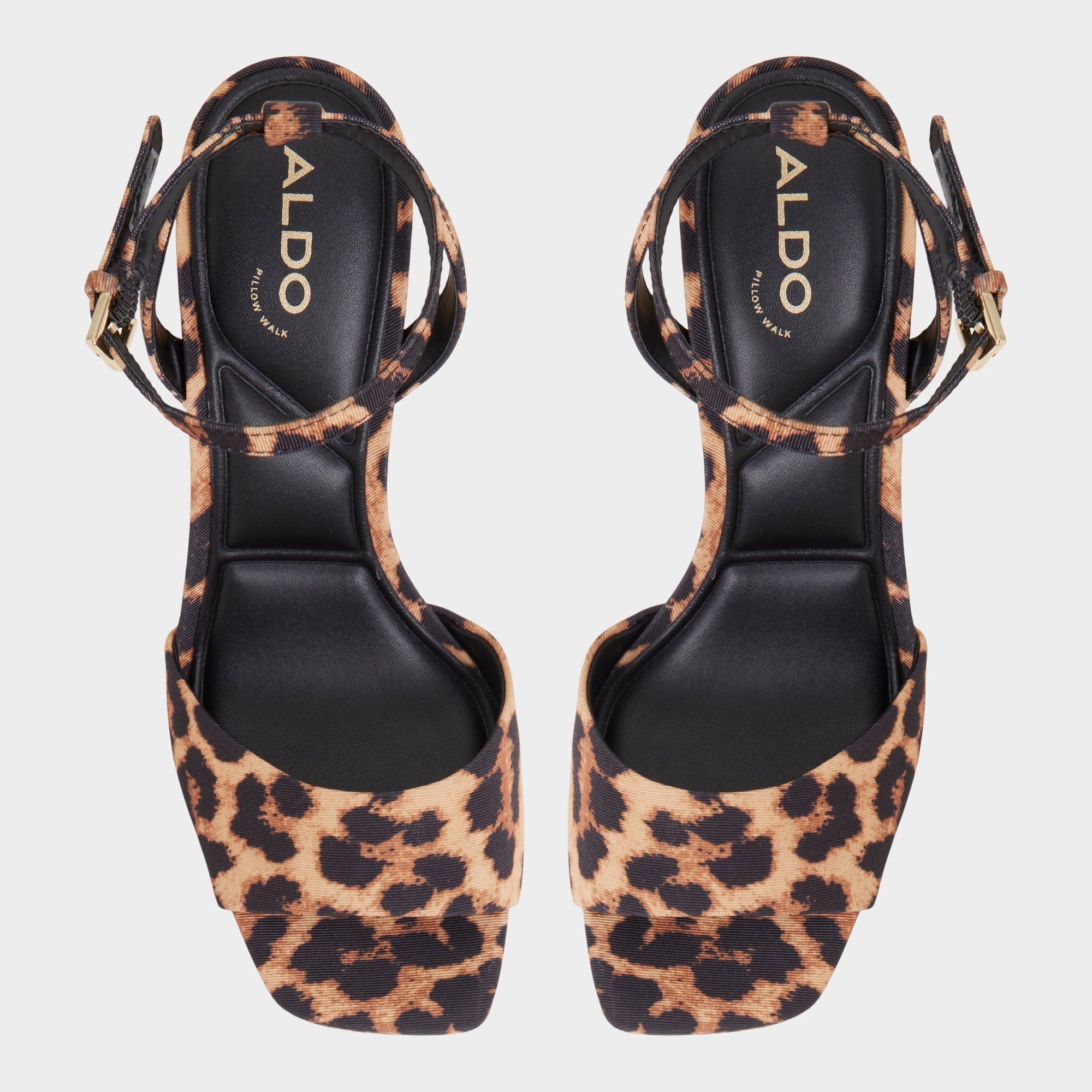 Aldo Chicgleam Brown Multi Women's Strappy sandals - Strappy heeled sandal, Platform Women