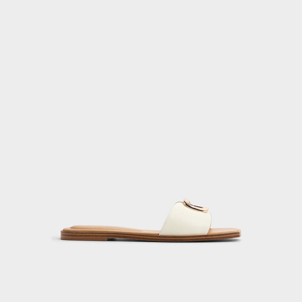 Aldo Tidella White Women's Flats - Slide sandal Women