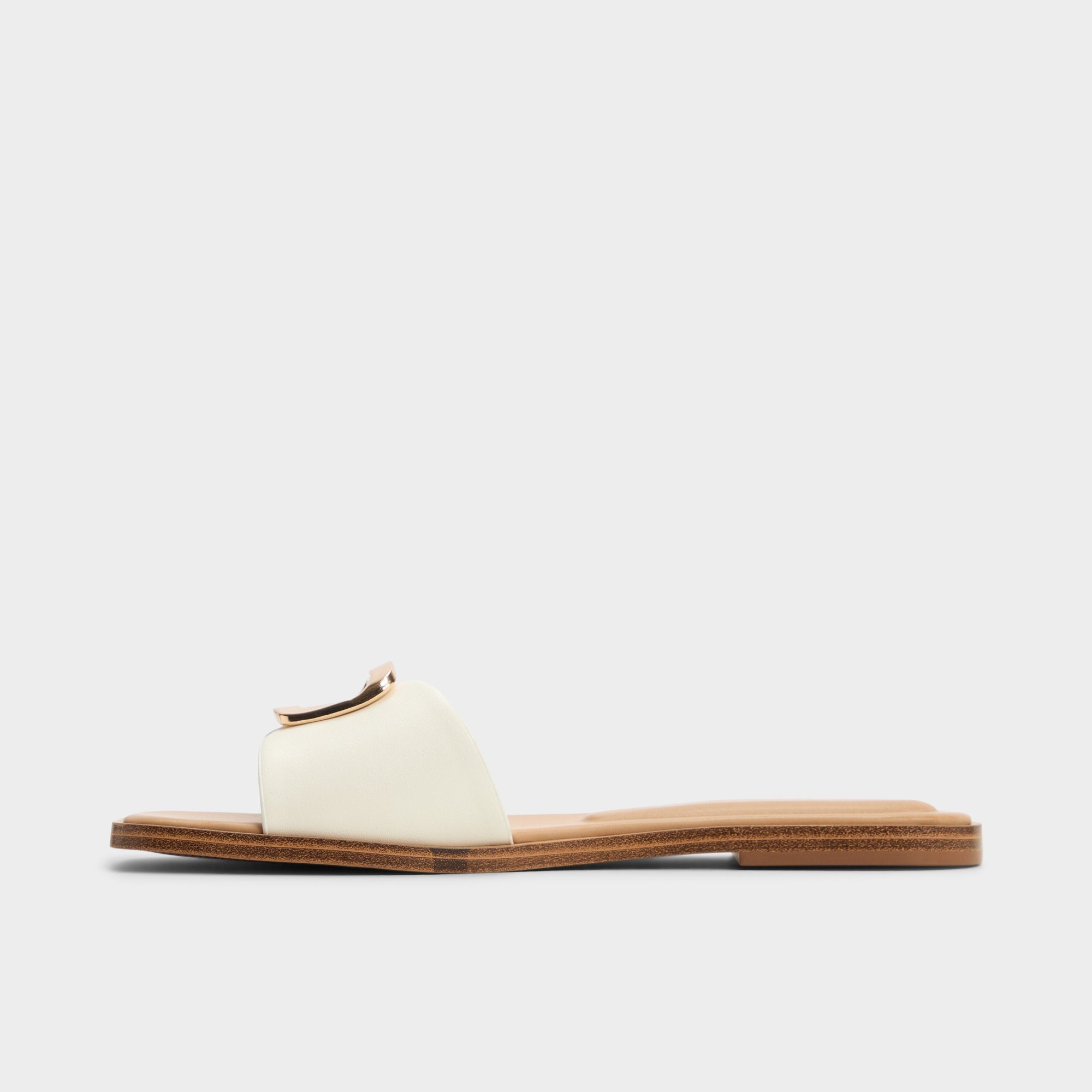 Aldo Tidella White Women's Flats - Slide sandal Women