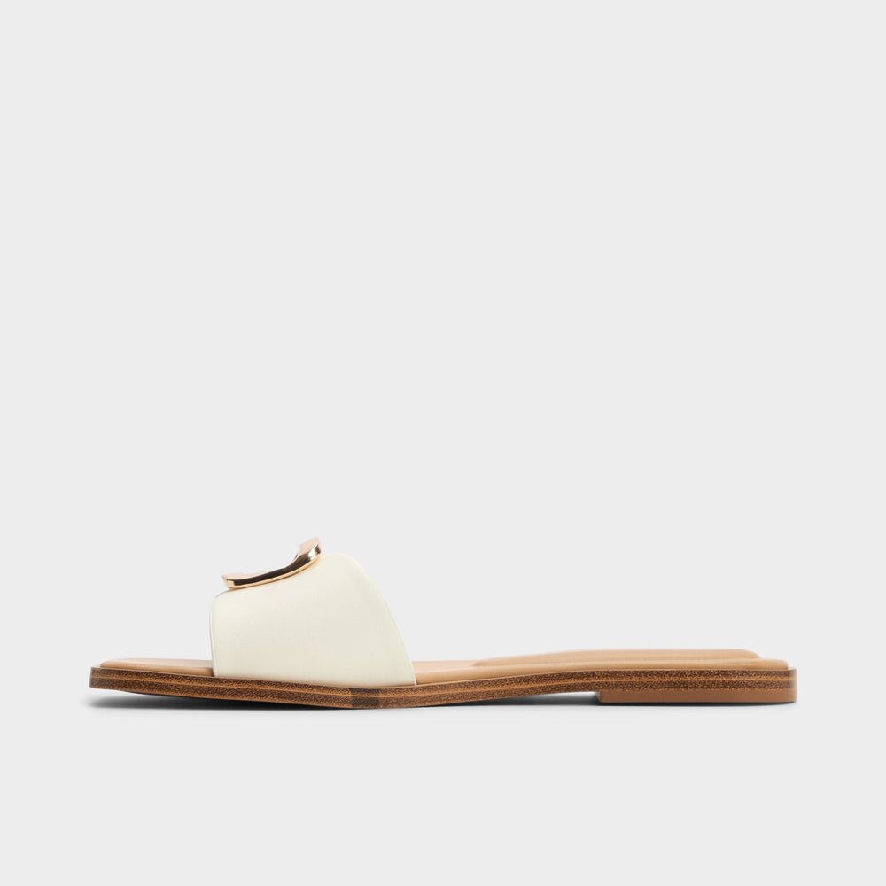 Aldo Tidella White Women's Flats - Slide sandal Women
