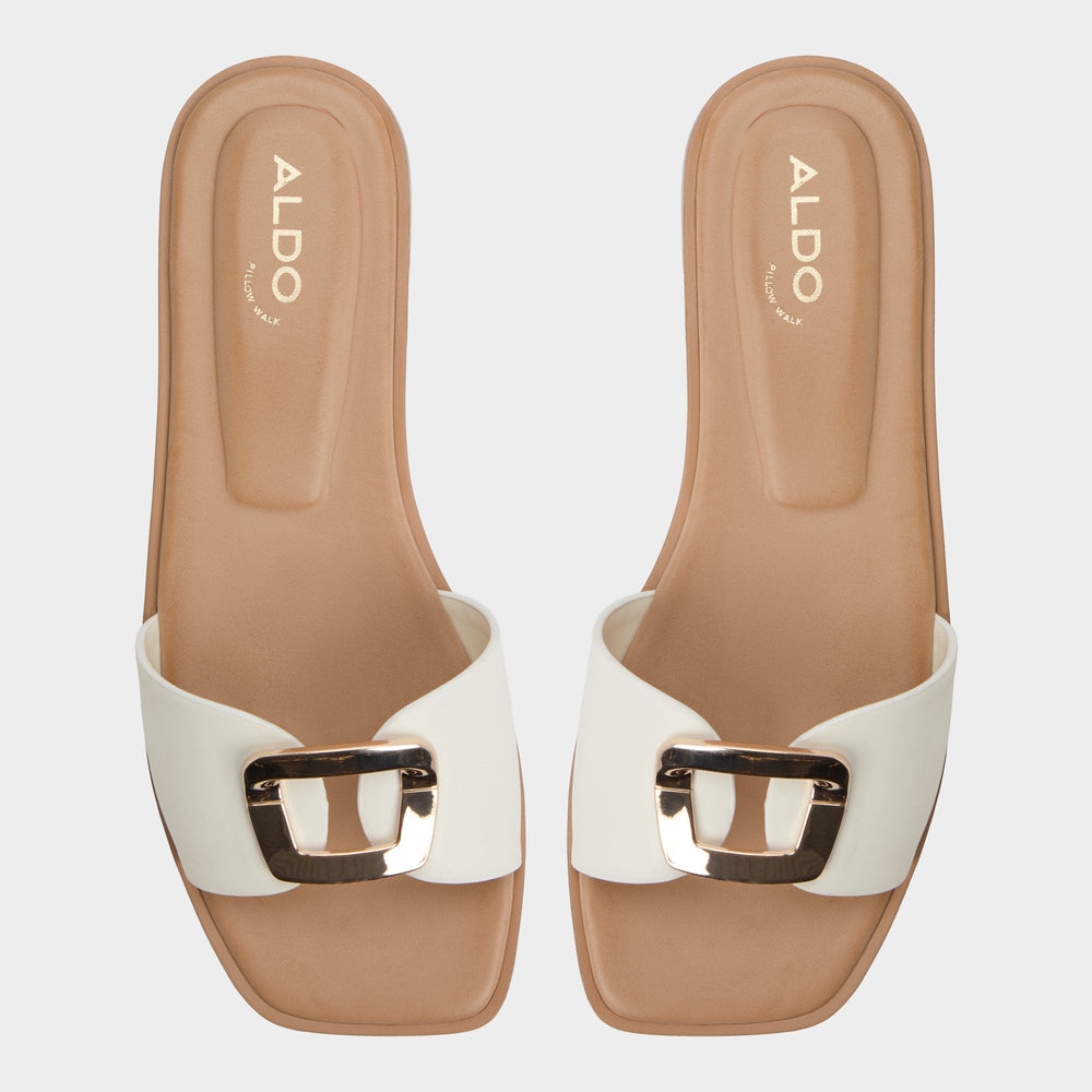 Aldo Tidella White Women's Flats - Slide sandal Women