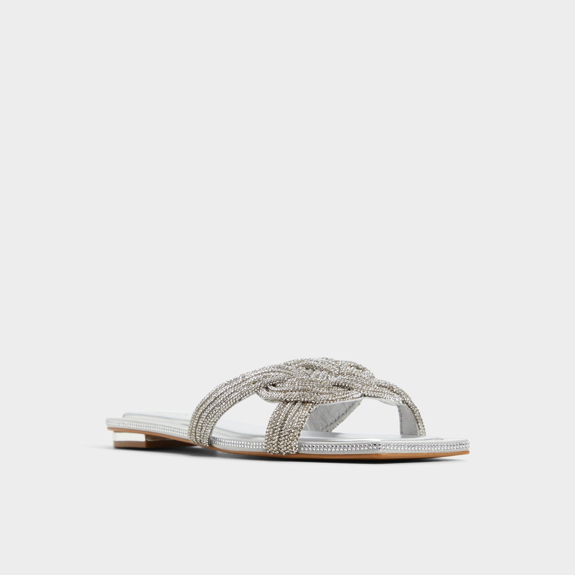 Aldo Karlina Silver Women's Iridescent metallics - Slide sandal Women