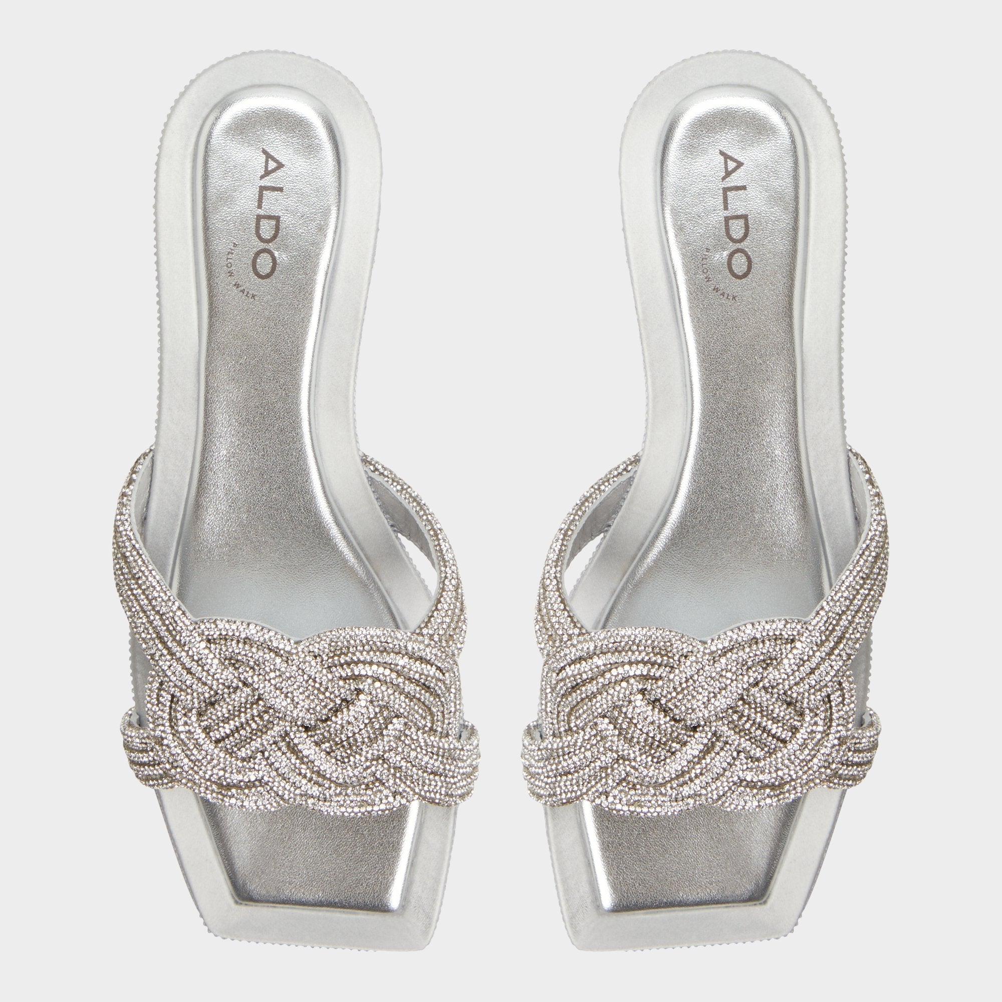Aldo Karlina Silver Women's Iridescent metallics - Slide sandal Women