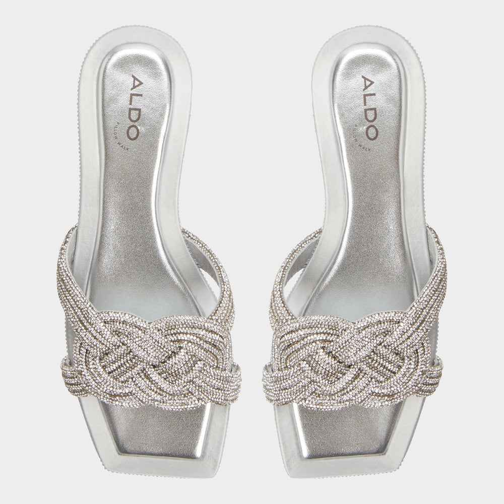 Aldo Karlina Silver Women's Iridescent metallics - Slide sandal Women