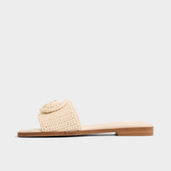 Aldo Sabbia Light Beige Women's Flats - Slide sandal Women
