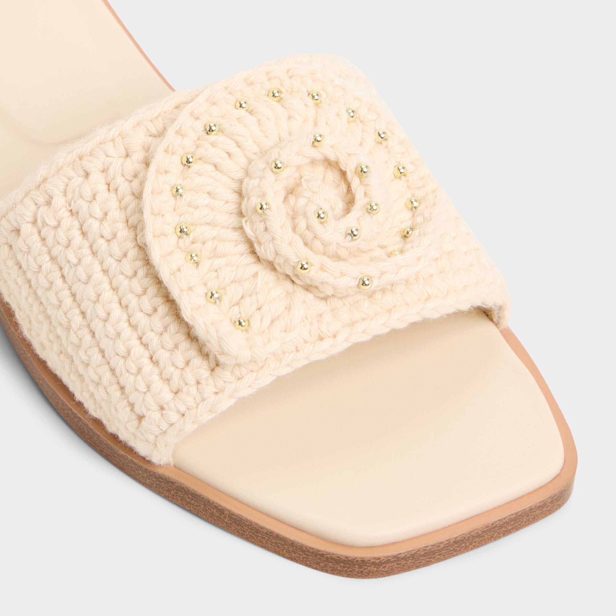 Aldo Sabbia Light Beige Women's Flats - Slide sandal Women