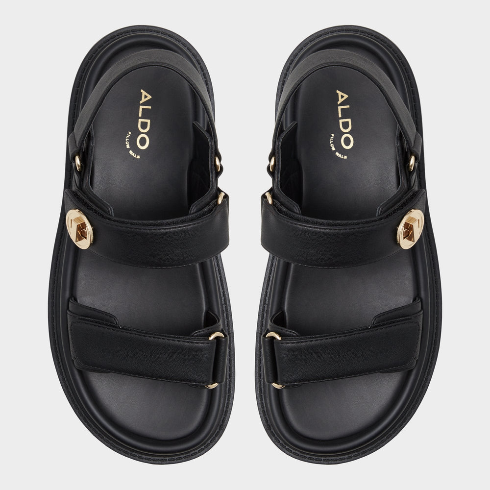 Aldo Linette Black Women's Footbed sandals - Footbed sandal, Footbed sandal Women