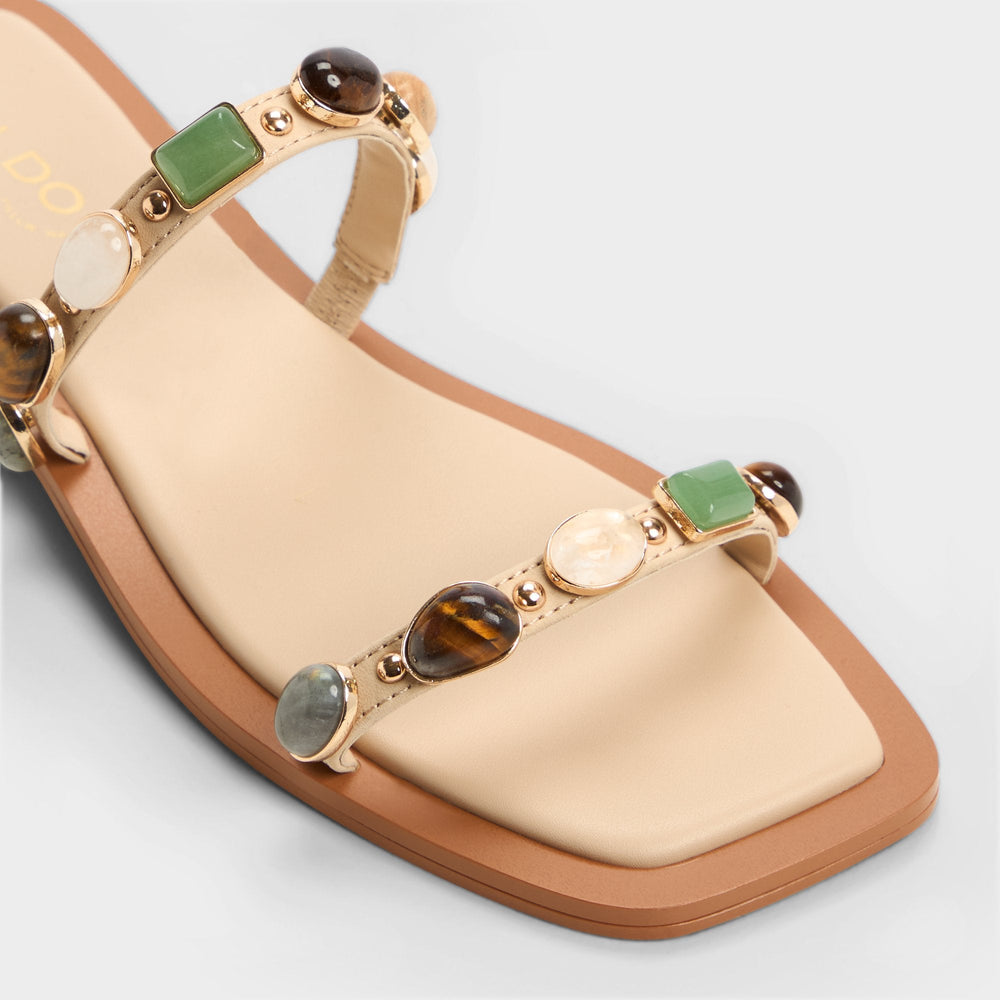 Aldo Sapphira Medium Beige Women's Flats - Strappy flat sandal Women