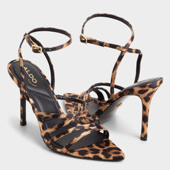 Aldo Solania Brown Multi Women's Strappy sandals - Strappy heeled sandal, Stiletto heel Women