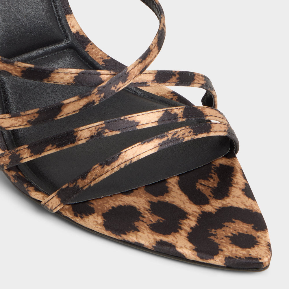 Aldo Solania Brown Multi Women's Strappy sandals - Strappy heeled sandal, Stiletto heel Women