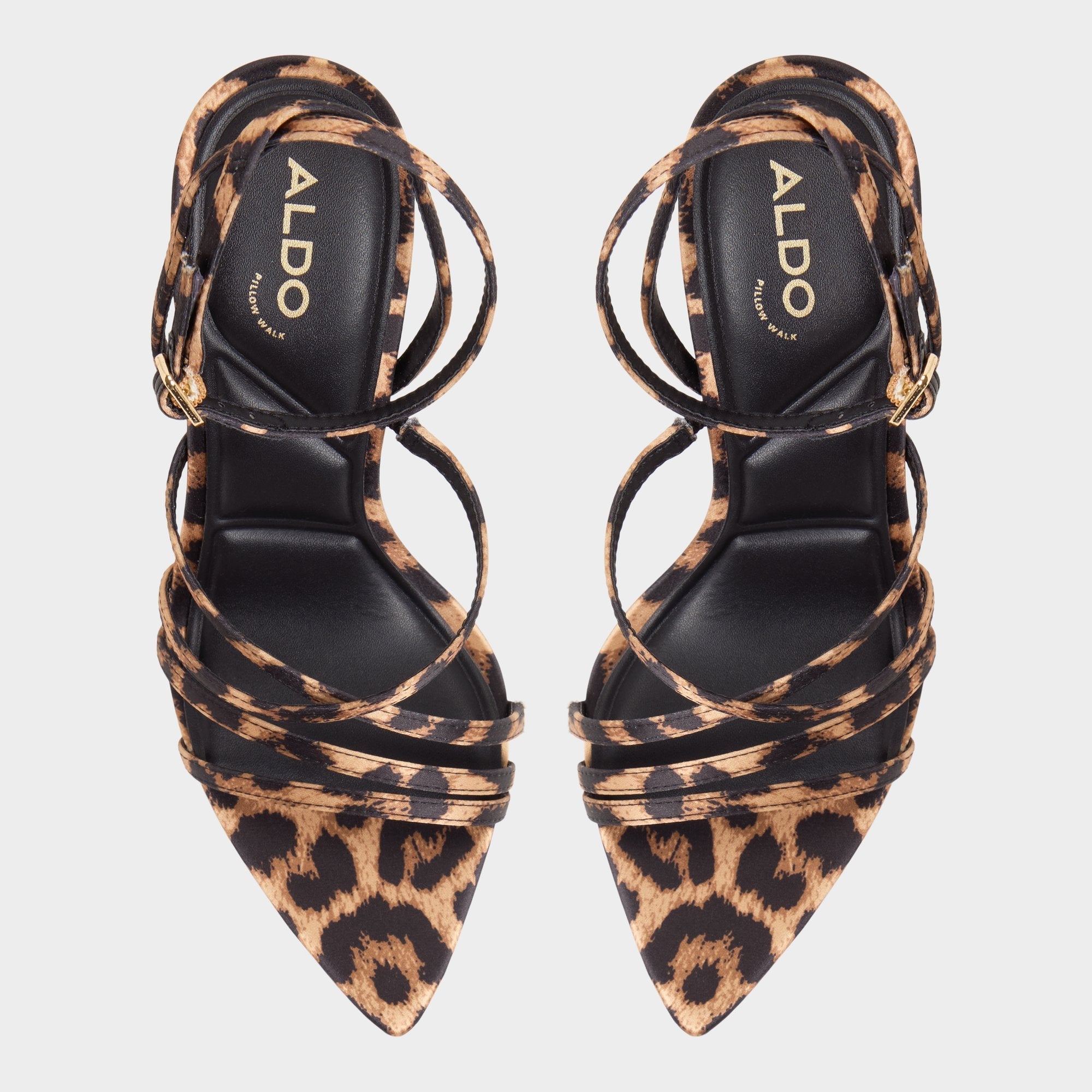 Aldo Solania Brown Multi Women's Strappy sandals - Strappy heeled sandal, Stiletto heel Women