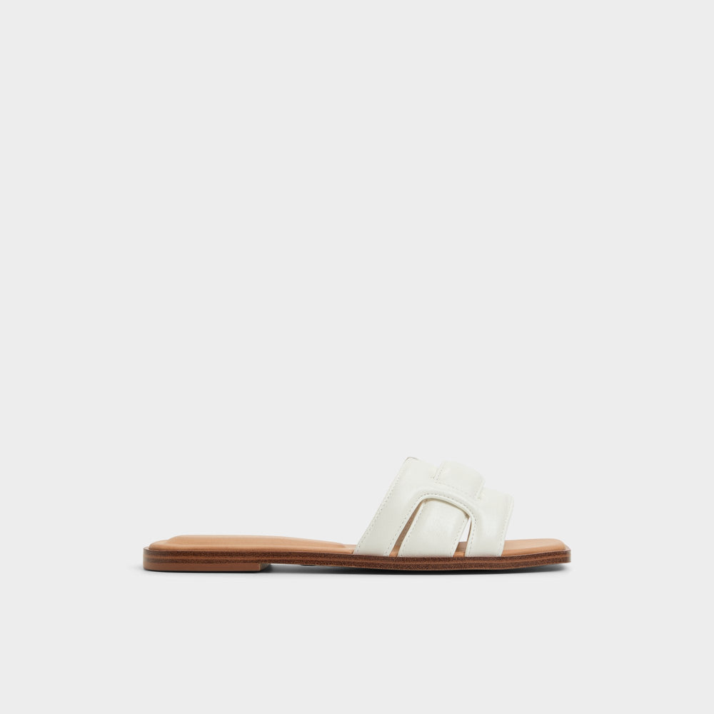 Aldo Eleny White Women's Flats - Slide sandal Women