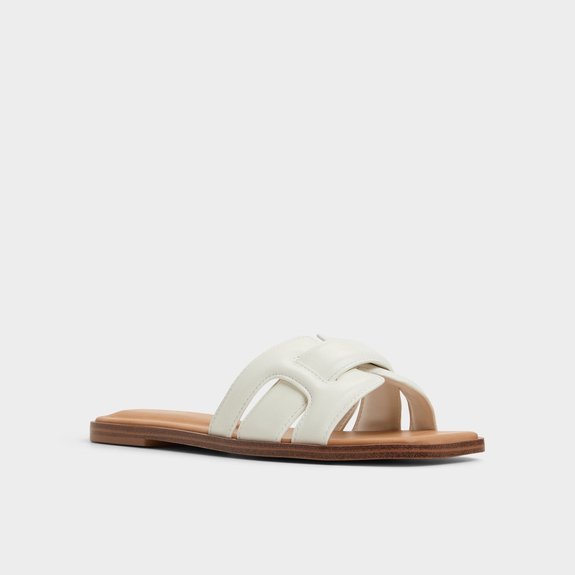 Aldo Eleny White Women's Flats - Slide sandal Women
