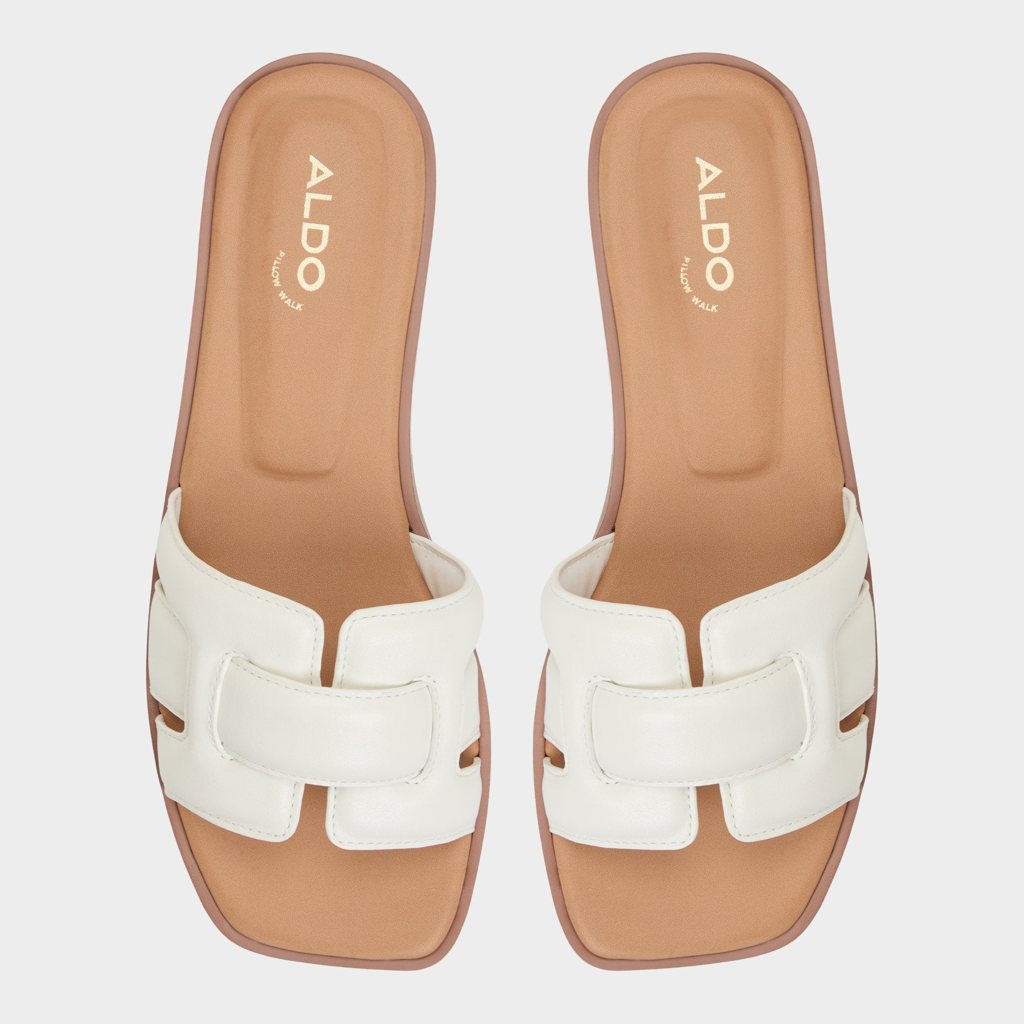 Aldo Eleny White Women's Flats - Slide sandal Women