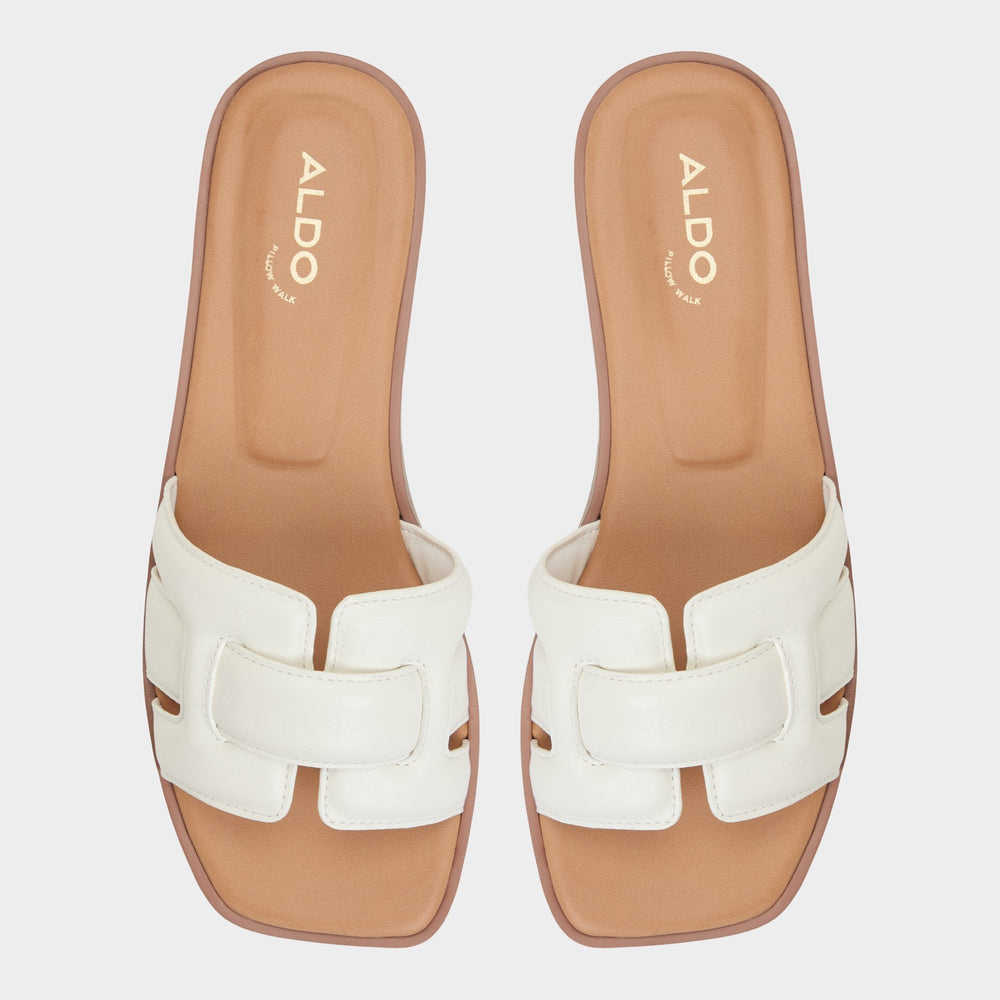 Aldo Eleny White Women's Flats - Slide sandal Women