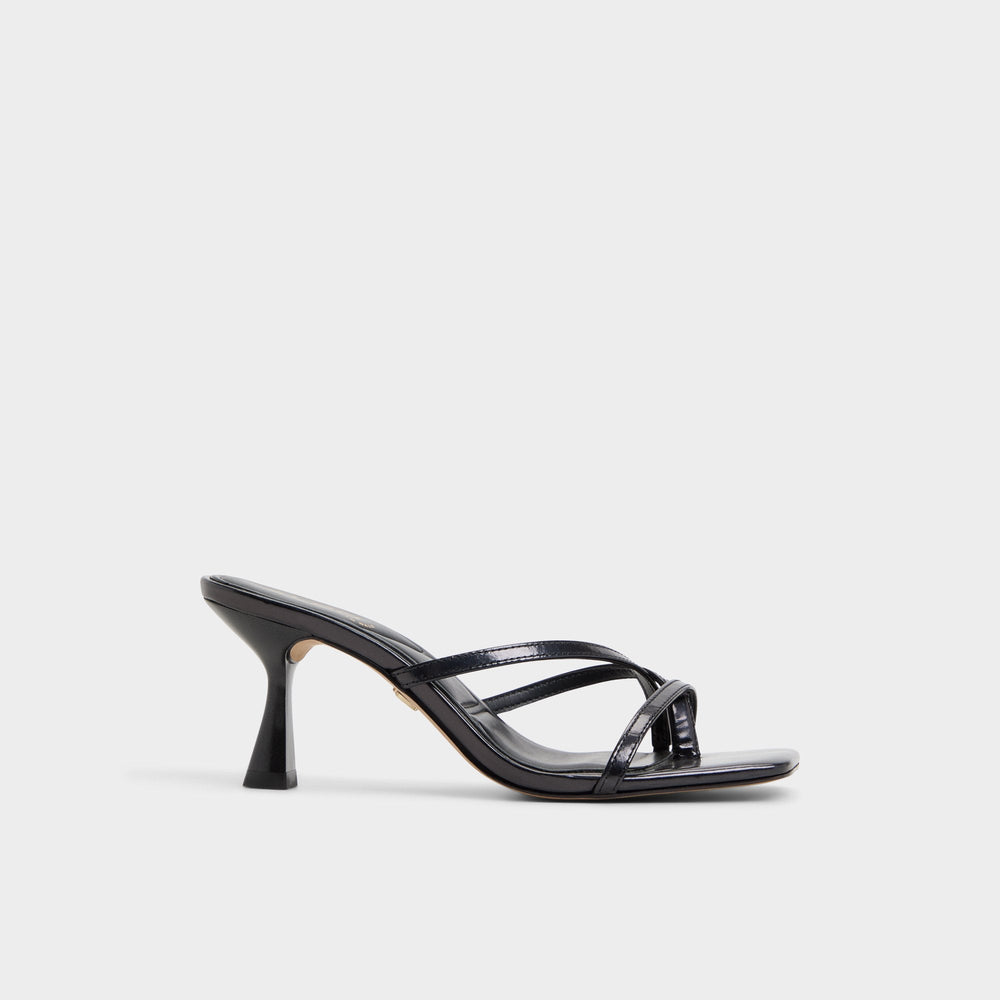 Aldo Calypsa Black Women's Animal Prints - Strappy heeled sandal, Block heel Women