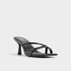 Aldo Calypsa Black Women's Animal Prints - Strappy heeled sandal, Block heel Women