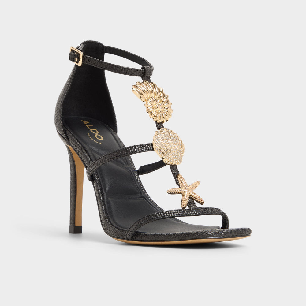 Aldo Summerdate Black Women's Strappy sandals - Strappy heeled sandal Women