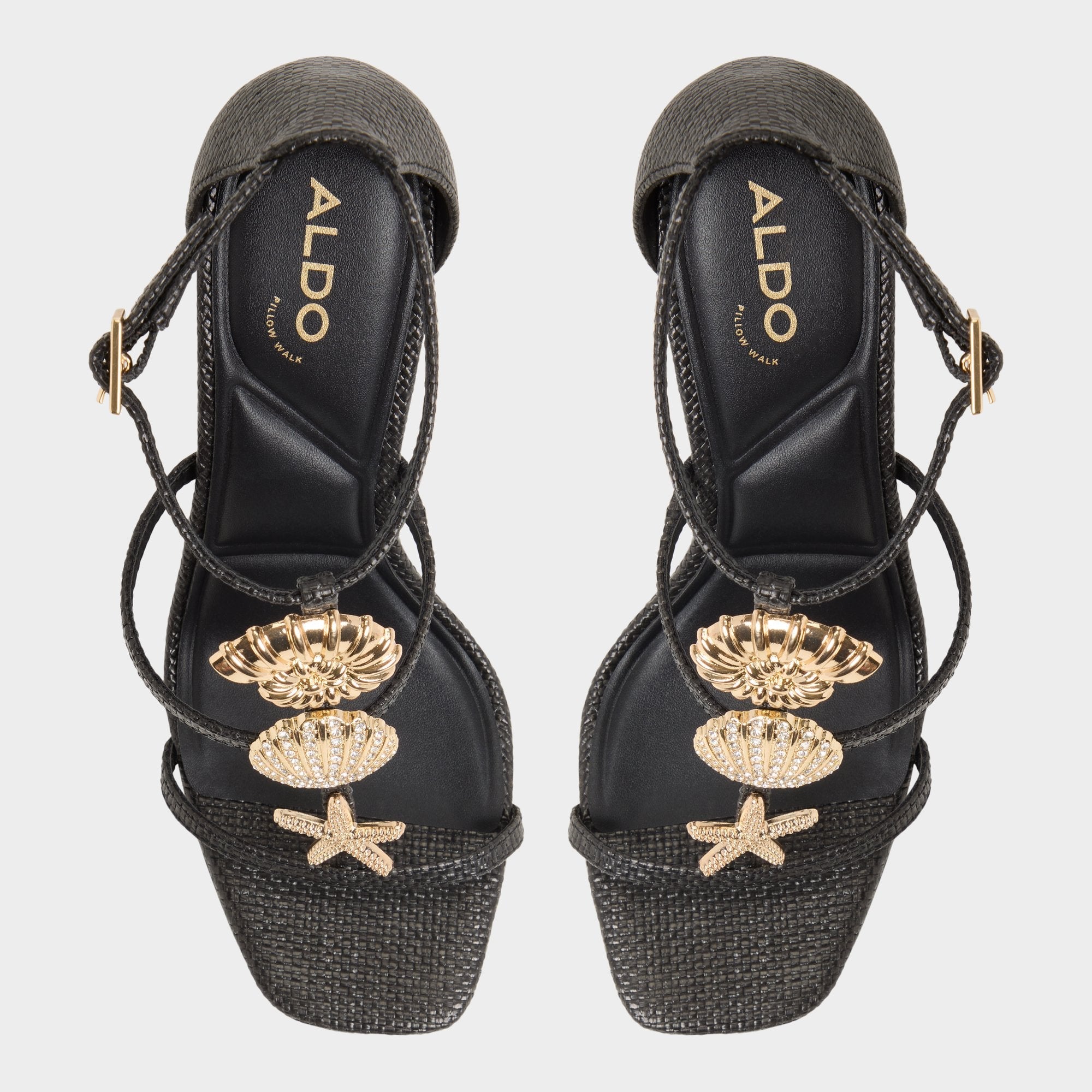 Aldo Summerdate Black Women's Strappy sandals - Strappy heeled sandal Women