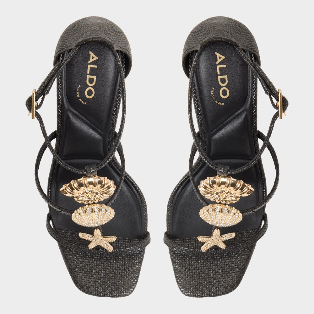 Aldo Summerdate Black Women's Strappy sandals - Strappy heeled sandal Women