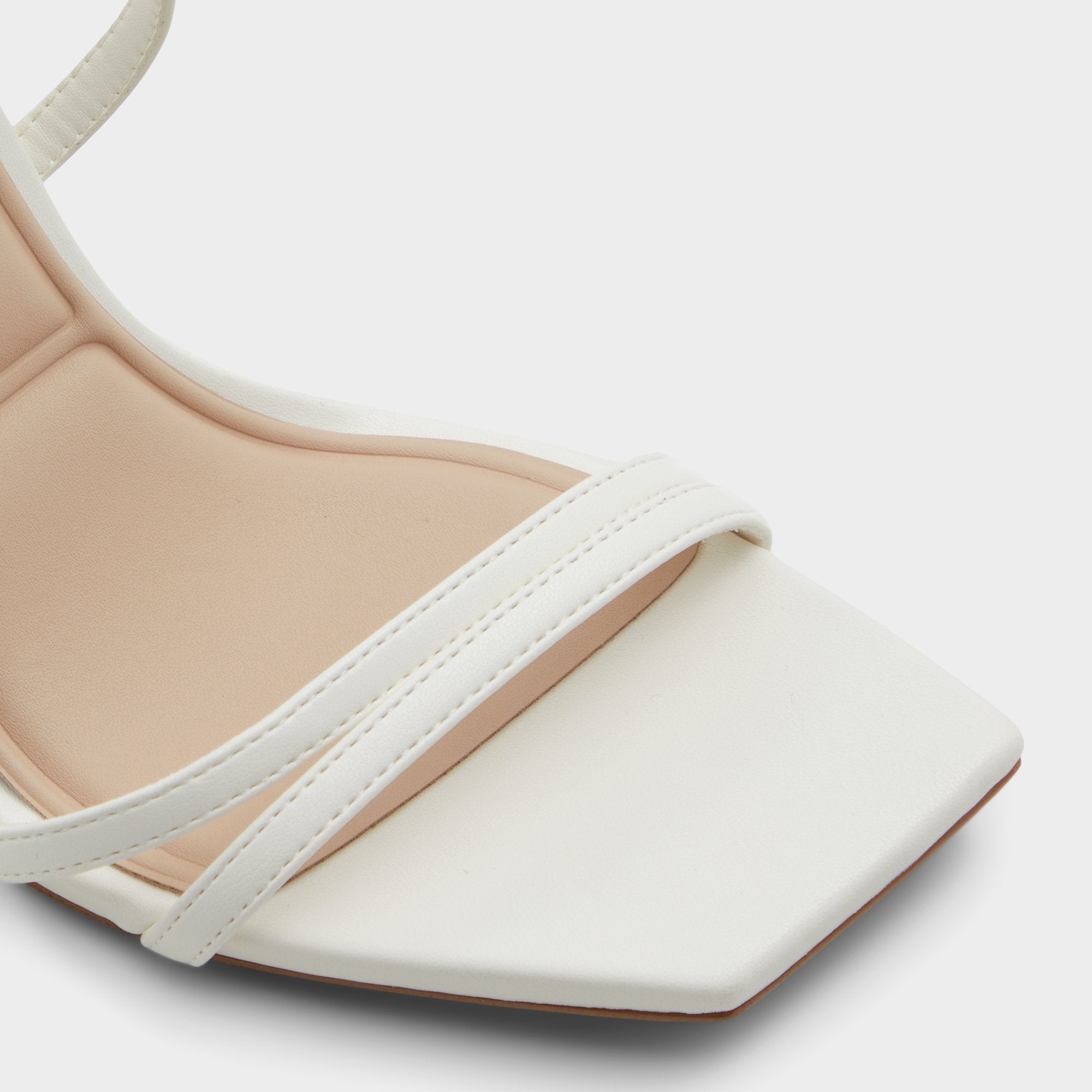 Aldo Phaedra in White - Strappy stiletto sandal, Stiletto heel Women