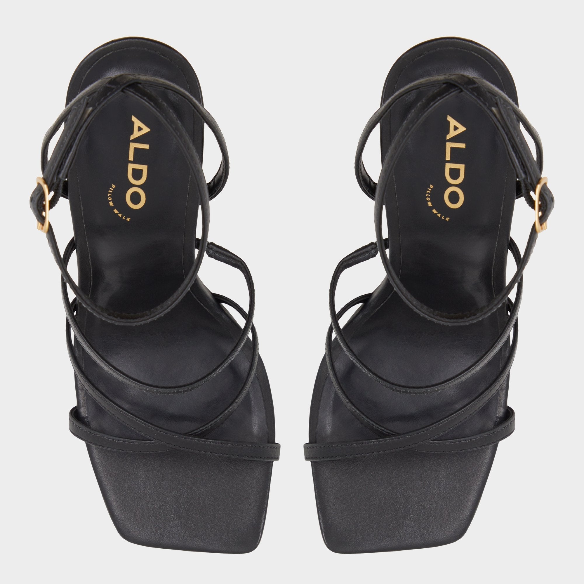Aldo Galoi Black Women's Strappy sandals - Strappy heeled sandal Women