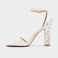 Aldo Enaegyn White Multi Women's Strappy sandals - Strappy heeled sandal, Block heel Women