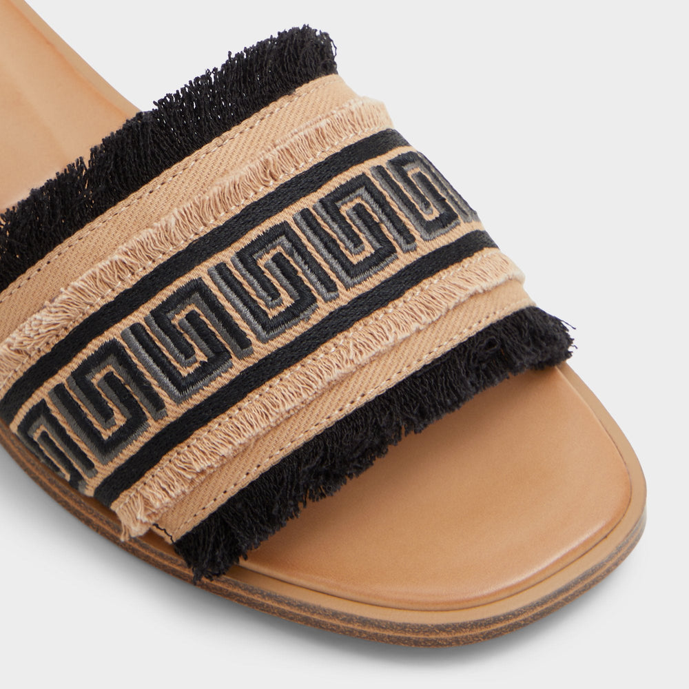 Aldo Nalani Open Black Women's Flats - Slide sandal Women