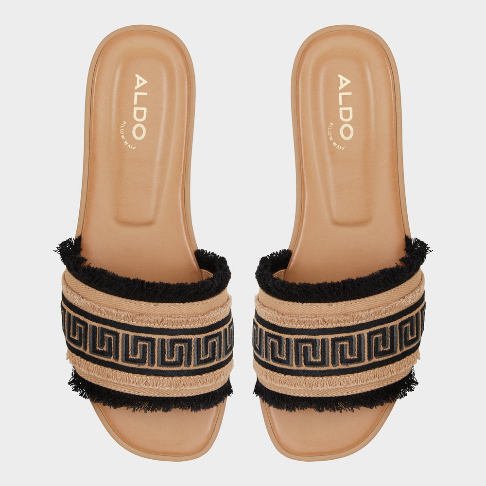 Aldo Nalani Open Black Women's Flats - Slide sandal Women