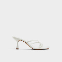 Aldo Calypsa White Women's Heeled mules - Strappy heeled sandal, Block heel Women
