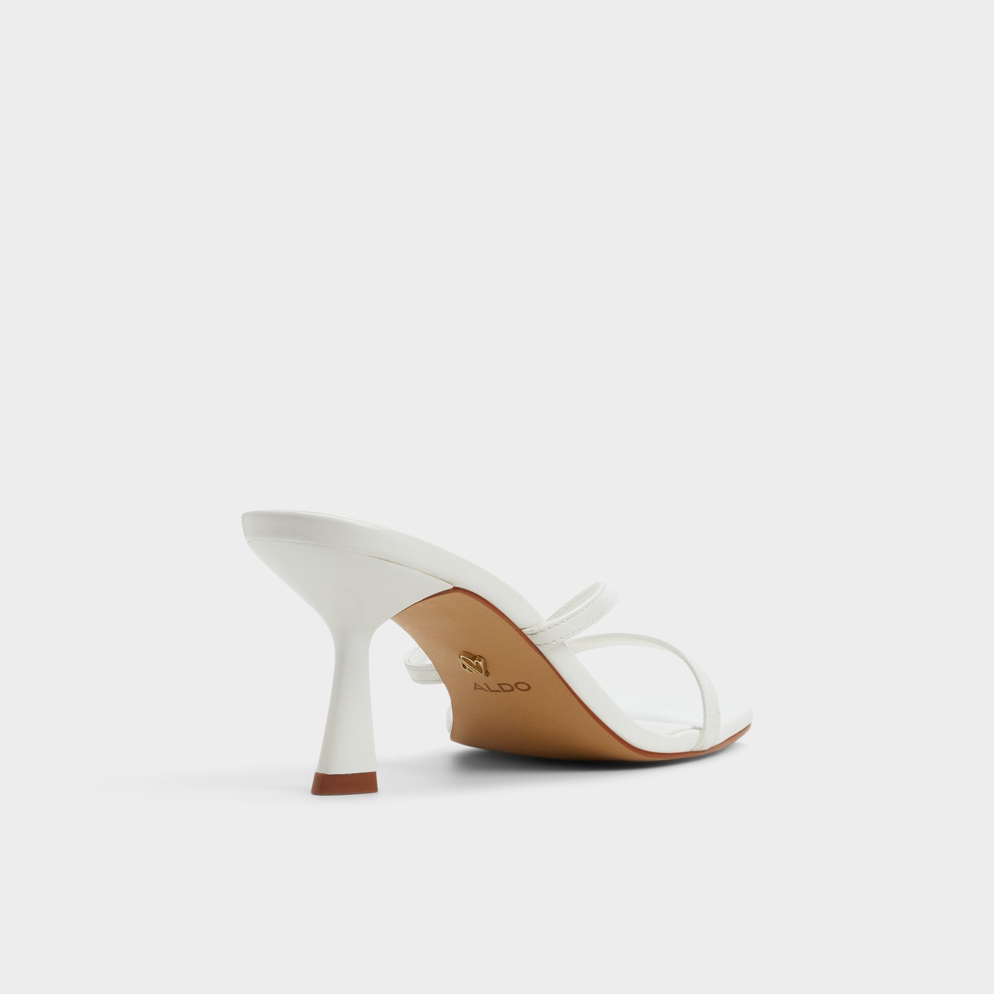Aldo Calypsa White Women's Heeled mules - Strappy heeled sandal, Block heel Women