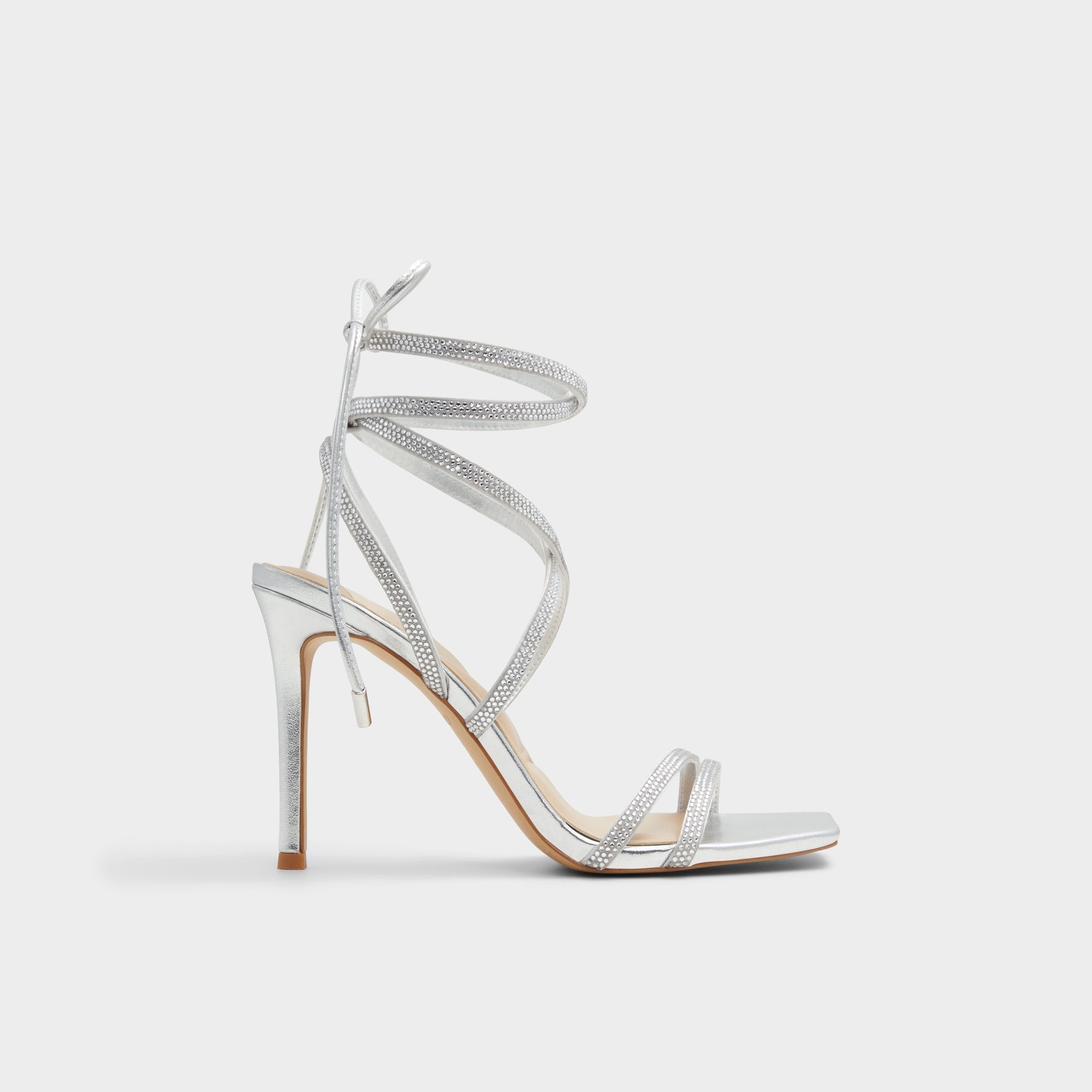 Aldo Phaedra in Silver - Strappy stiletto sandal Women