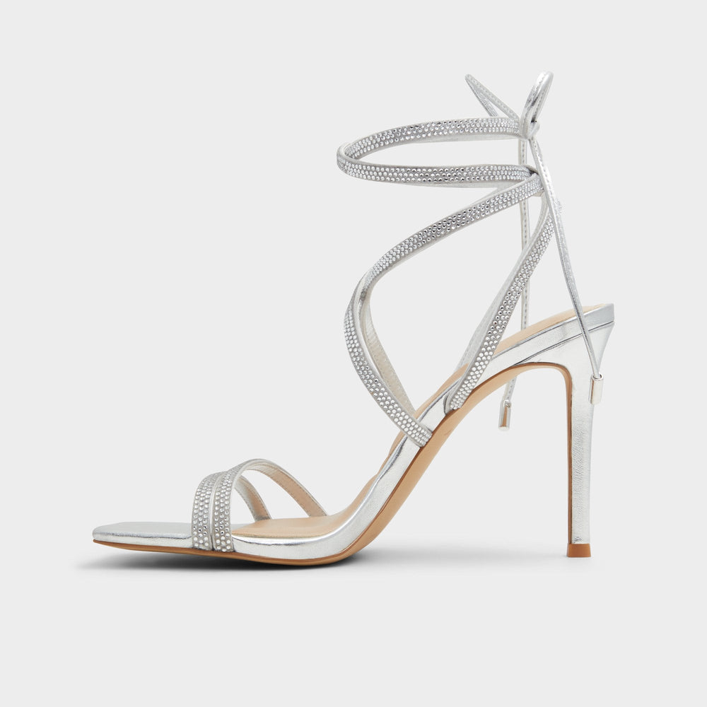 Aldo Phaedra in Silver - Strappy stiletto sandal Women