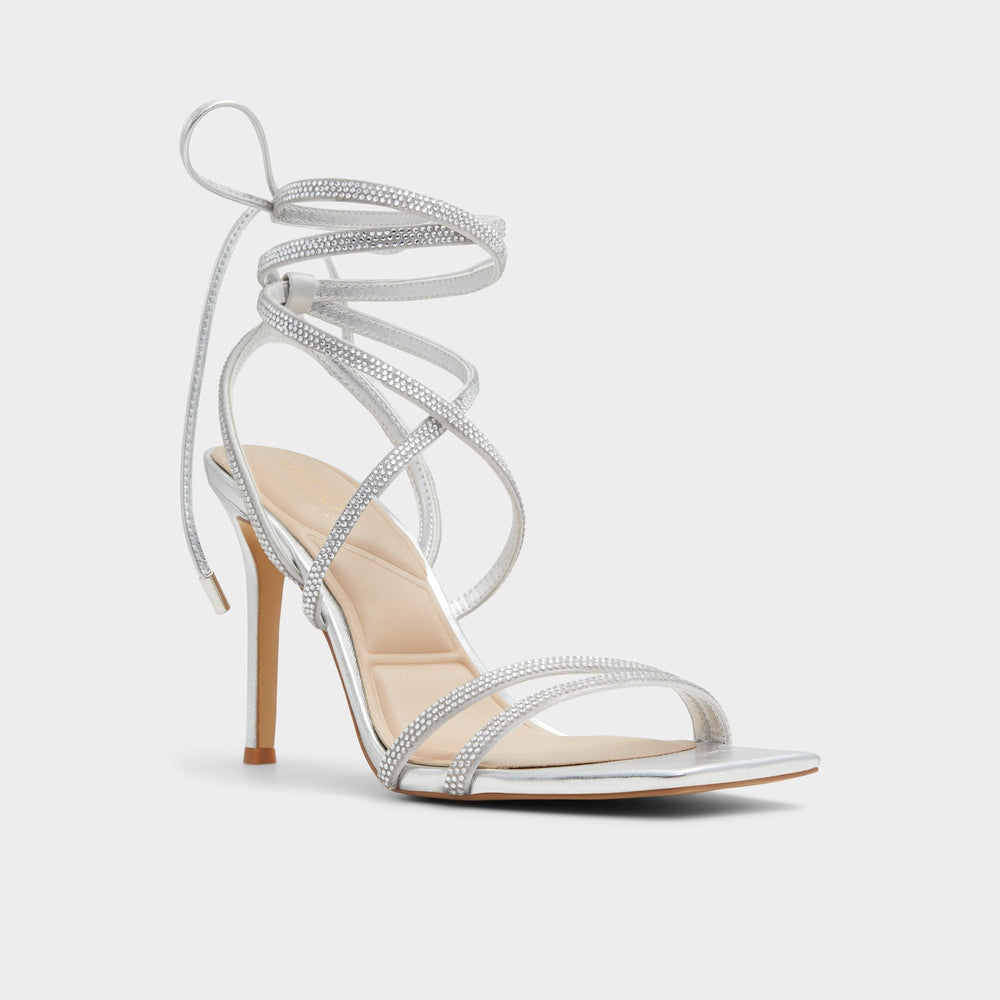 Aldo Phaedra in Silver - Strappy stiletto sandal Women