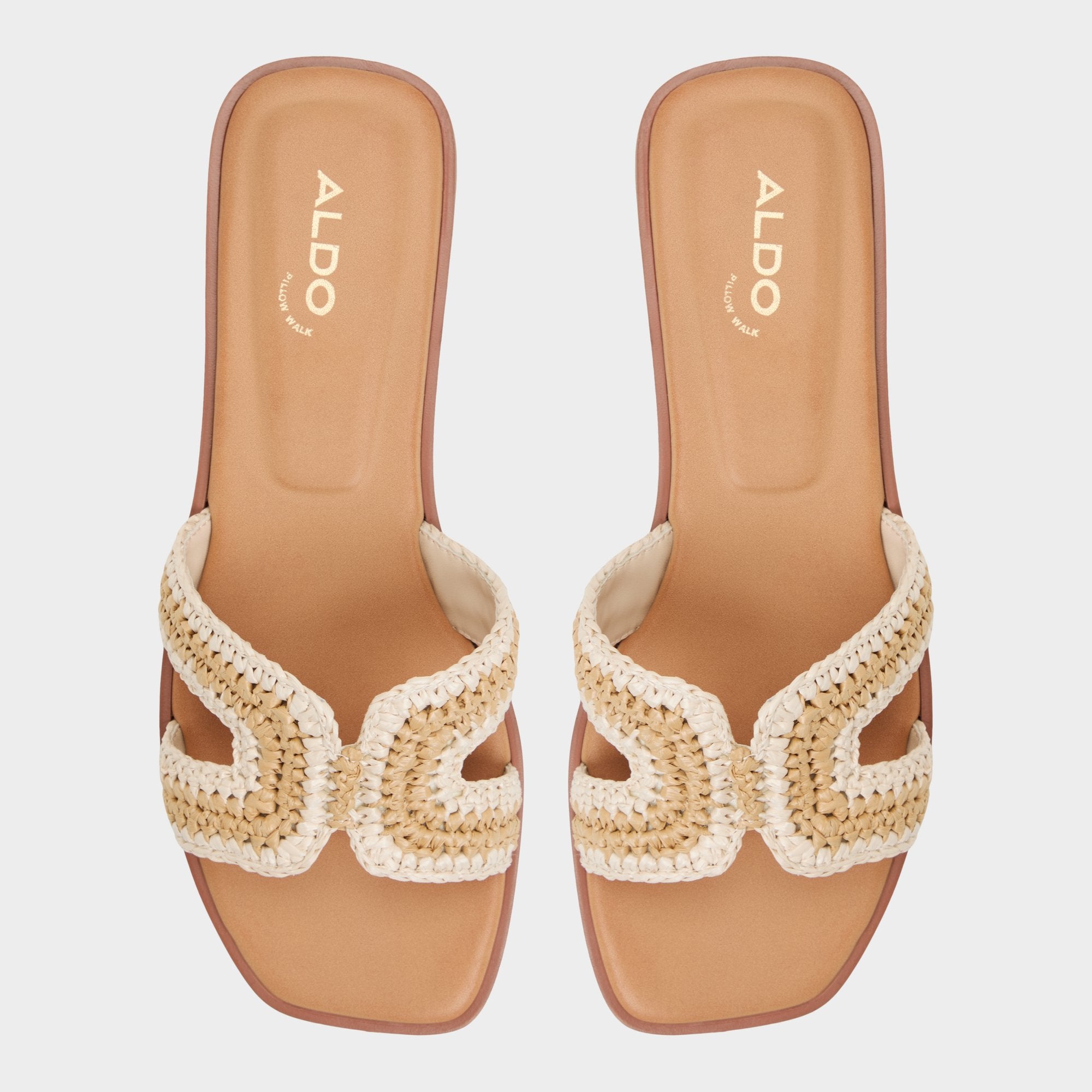 Aldo Itsandal Beige Women's Flats - Slide sandal Women