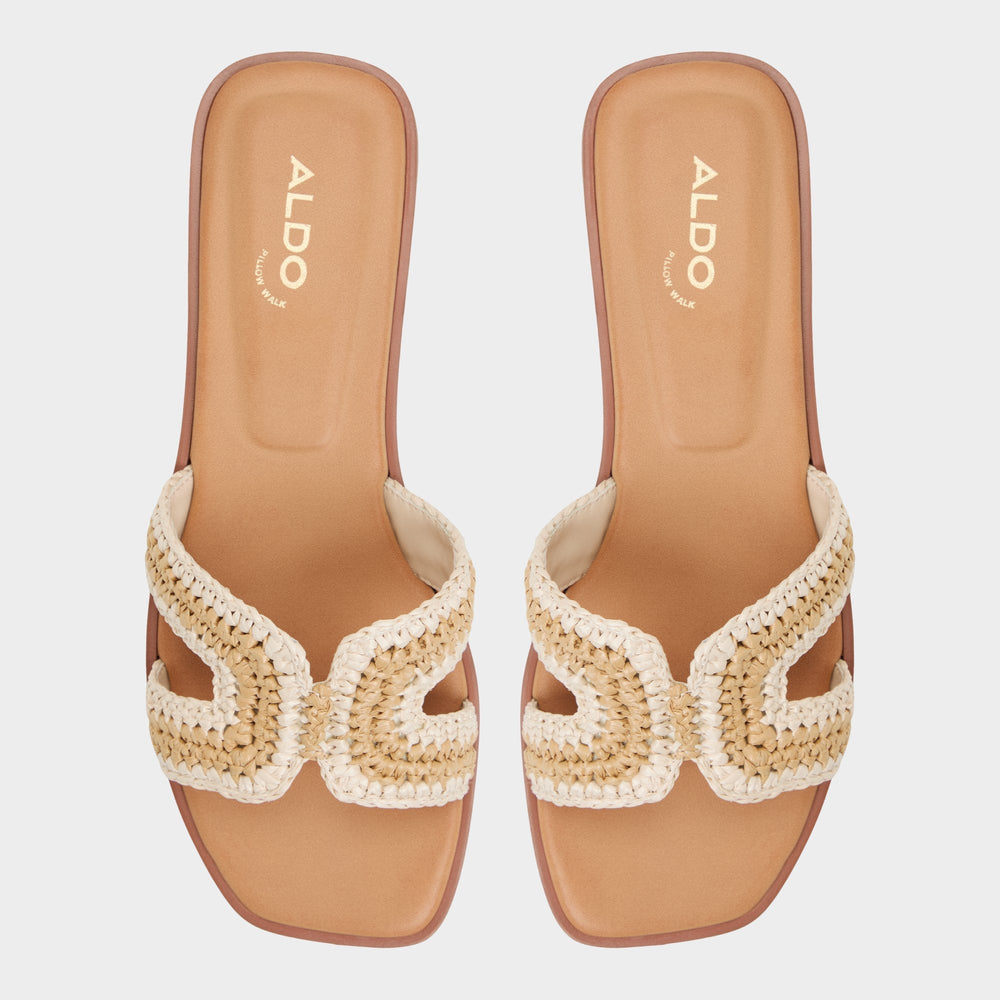 Aldo Itsandal Beige Women's Flats - Slide sandal Women