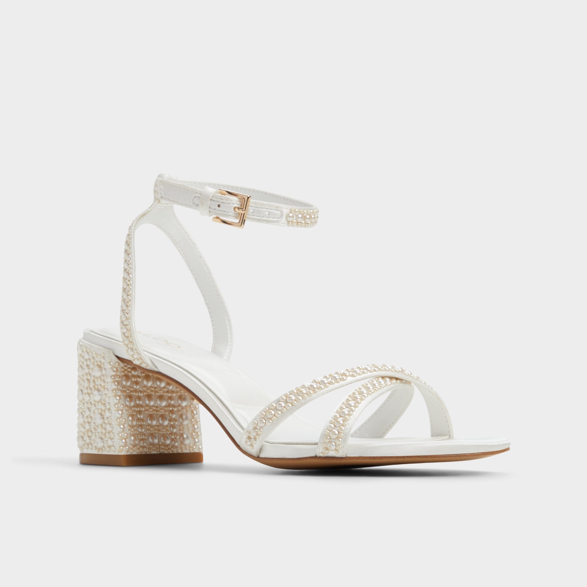 Aldo Bouclettie Other White Women's Block heels - Strappy heeled sandal, Block heel Women