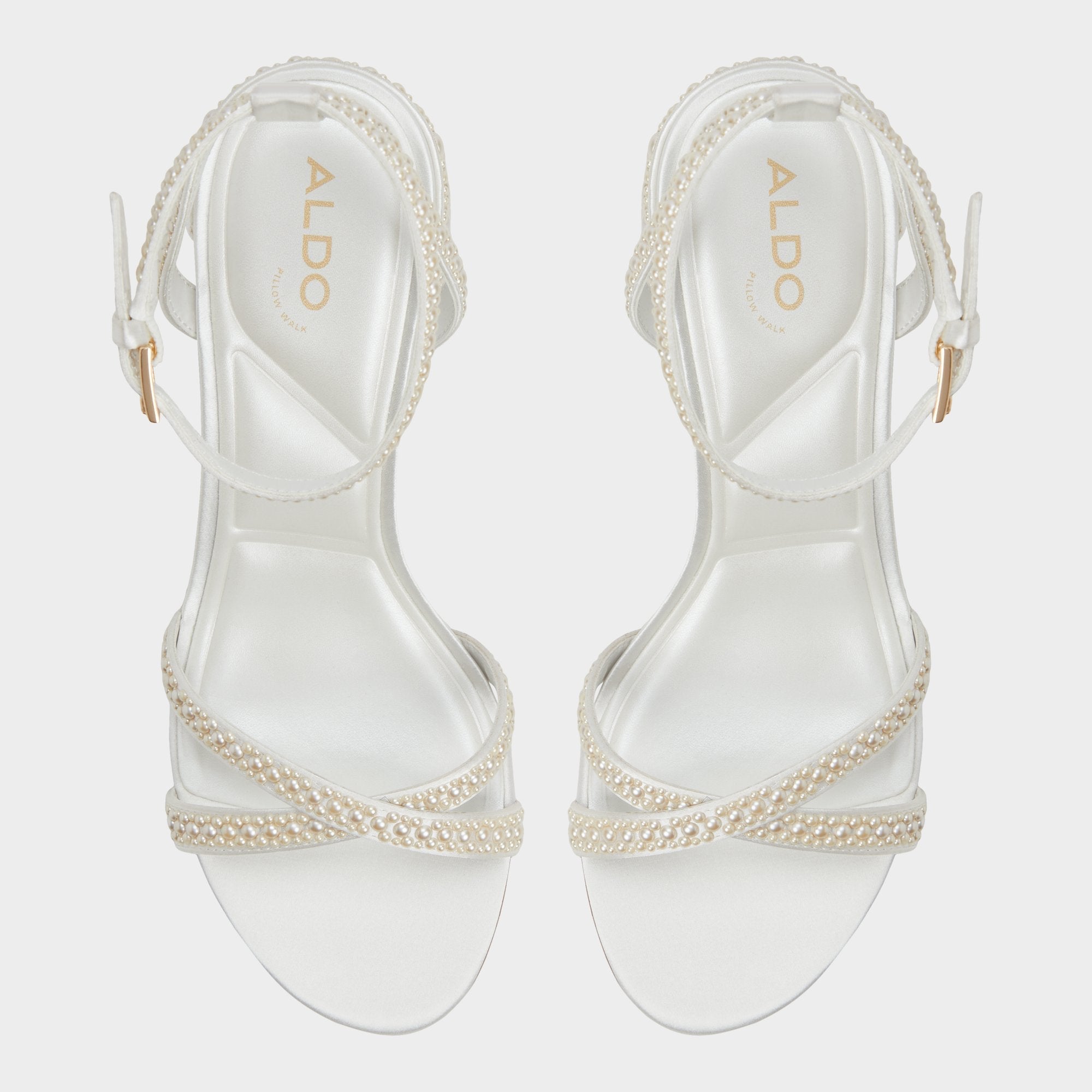 Aldo Bouclettie Other White Women's Block heels - Strappy heeled sandal, Block heel Women
