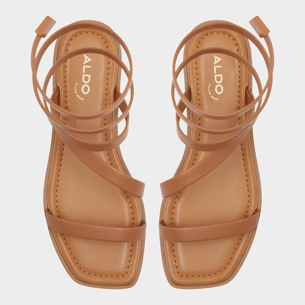 Aldo Spinella in Medium Brown - Strappy flat sandal Women
