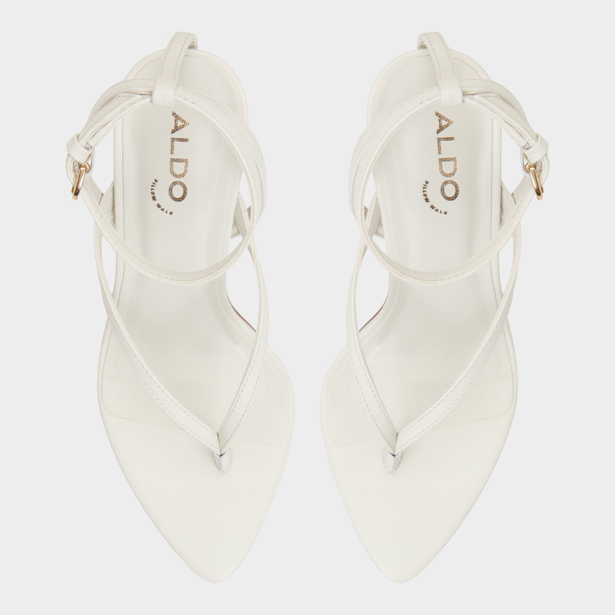Aldo Abyfindley White/Bone Women's Strappy sandals - Heeled flip flop Women