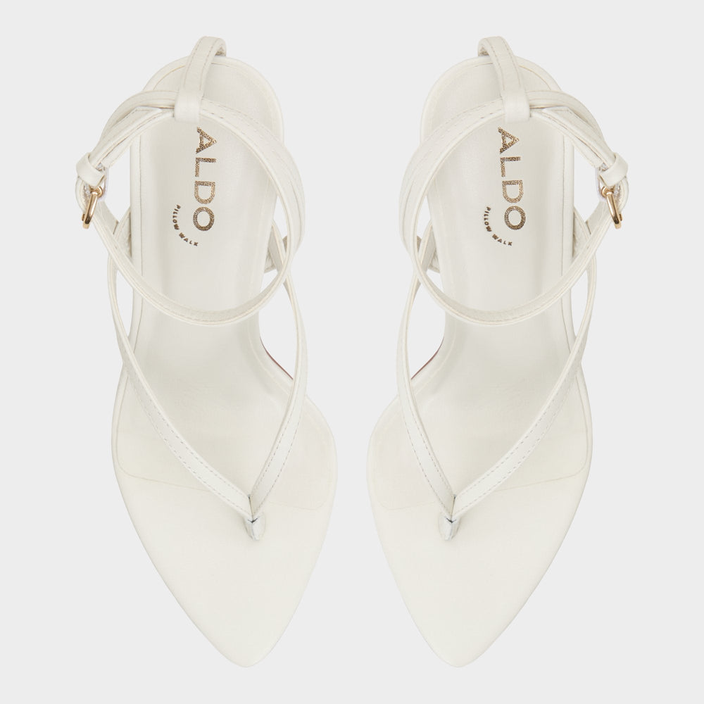 Aldo Abyfindley White/Bone Women's Strappy sandals - Heeled flip flop Women