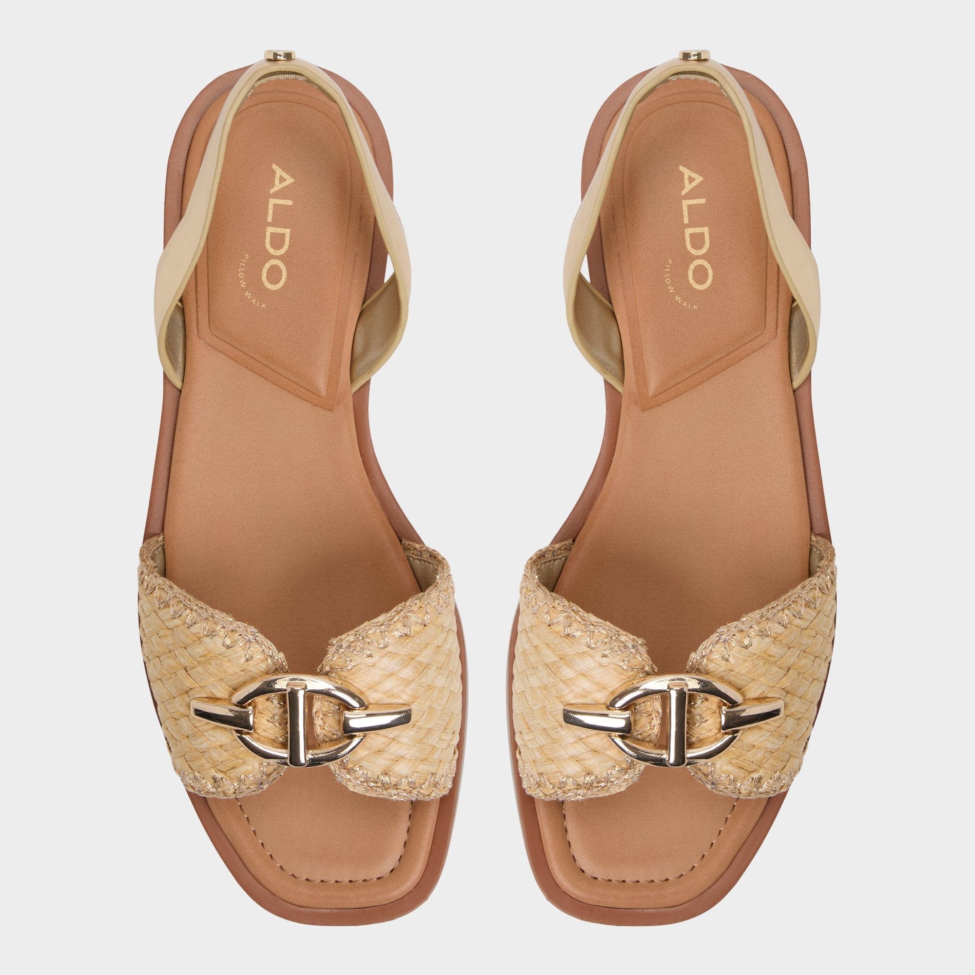 Aldo Goassi Gold Women's Iridescent metallics - Flat sandal Women