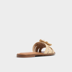 Aldo Seaflower Light Beige Women's Flats - Slide sandal Women