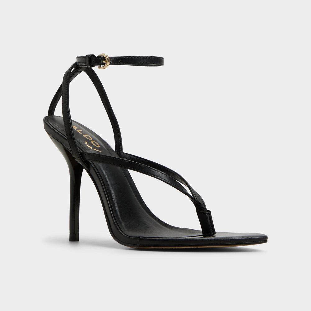 Aldo Abyfindley Black Women's Strappy sandals - Heeled flip flop, Stiletto heel Women