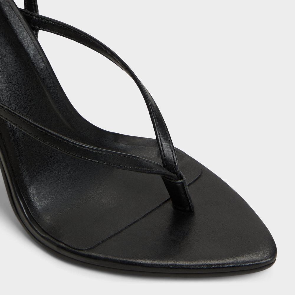 Aldo Abyfindley Black Women's Strappy sandals - Heeled flip flop, Stiletto heel Women